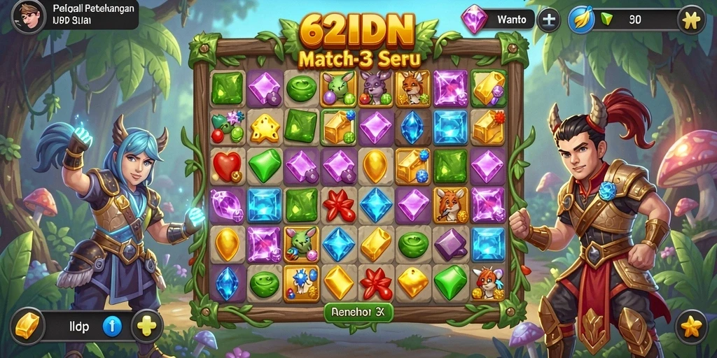 Tampilkan gameplay seru 62IDN dengan kombinasi warna-warni yang menantang.