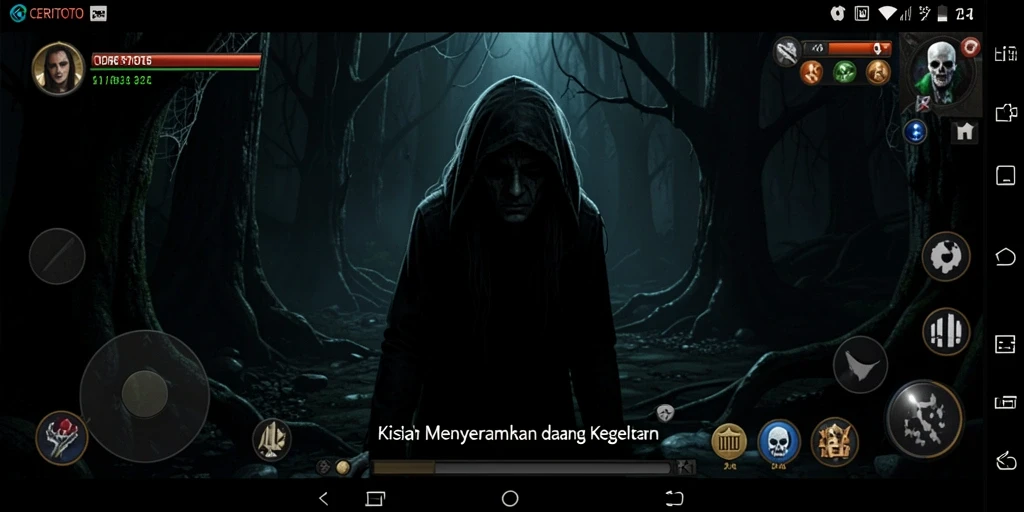 Screenshot gameplay menyenangkan dan mengerikan dari CERITOTO.