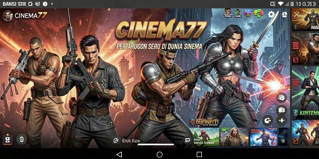 Tampilan gameplay seru dari CINEMA77 dengan aksi memukau.