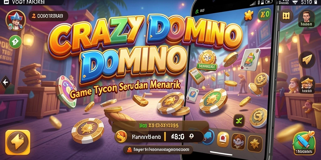 Tampilan gameplay seru dan strategi dalam CRAZYDOMINO.