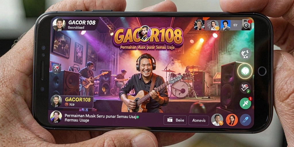 Screenshot dari gameplay menarik GACOR108 yang menampilkan tantangan musik.