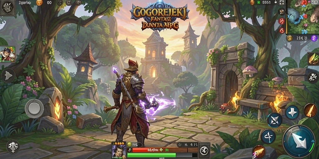 Tampilan gameplay GOGOREJEKI yang mendebarkan dalam dunia ARPG.