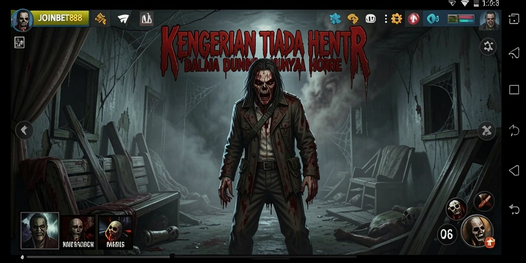 Screenshot utama menunjukkan kegelapan menakutkan yang menanti para pemain.
