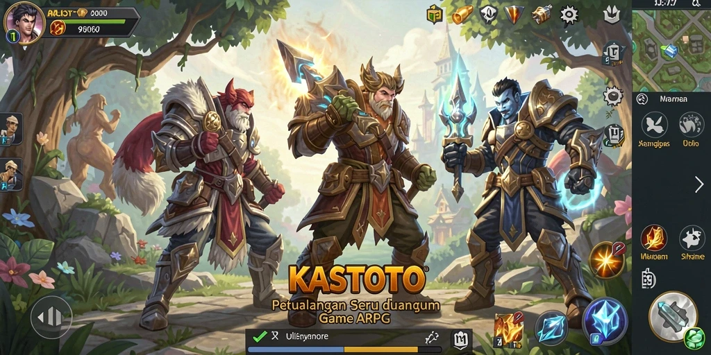 Tampilan gameplay KASTOTO yang mendebarkan dan menarik.