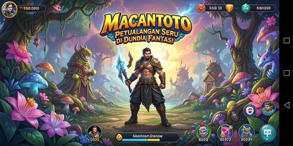 Screenshot gameplay MACANTOTO menunjukkan aksi petualangan yang seru.
