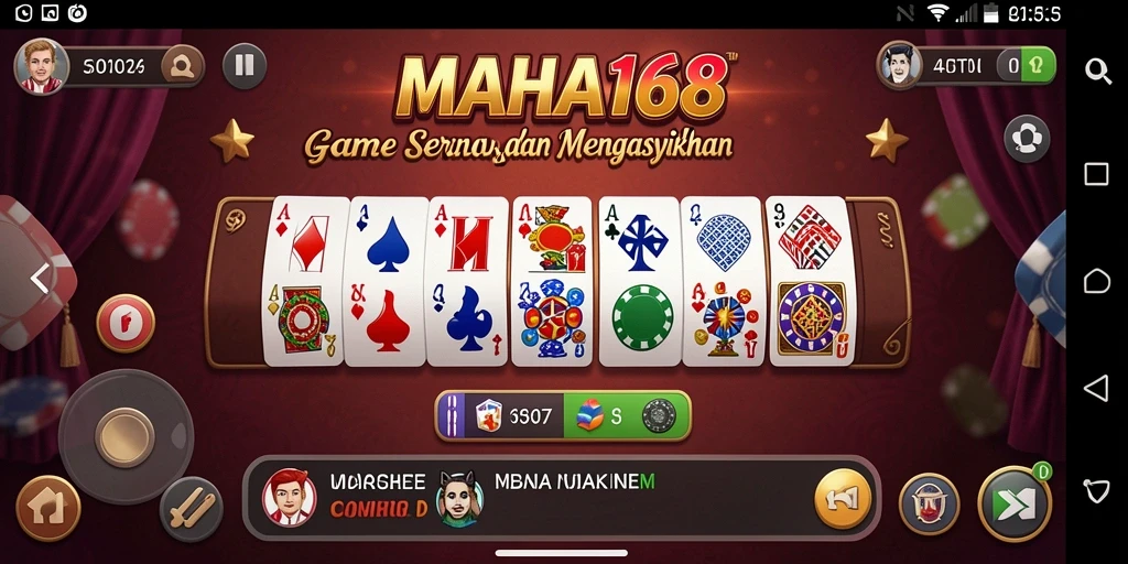 Screenshot gameplay MAHA168 yang memukau saat bermain Domino.