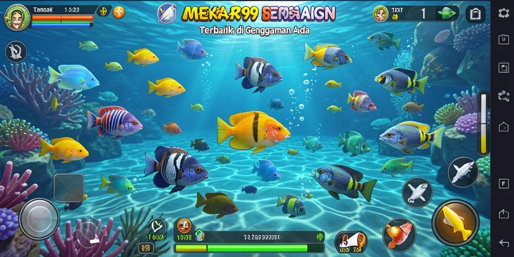 Tampilan menarik dari gameplay MEKAR99 yang seru dan adiktif.