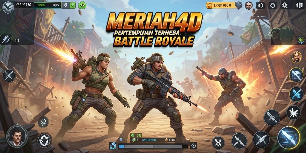 Tampilan menegangkan dalam pertempuran di game Battle Royale.