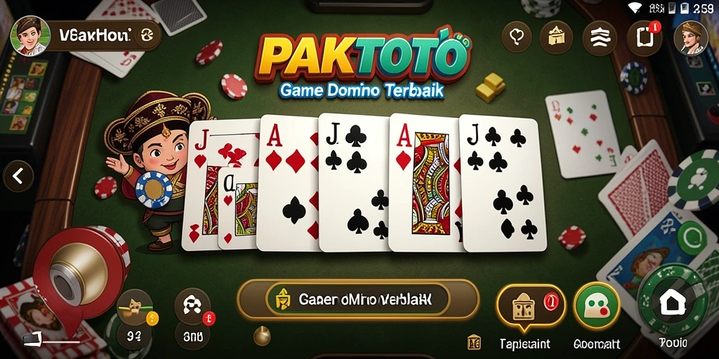 Tampilan seru dari gameplay PAKTOTO yang menampilkan permainan Domino.