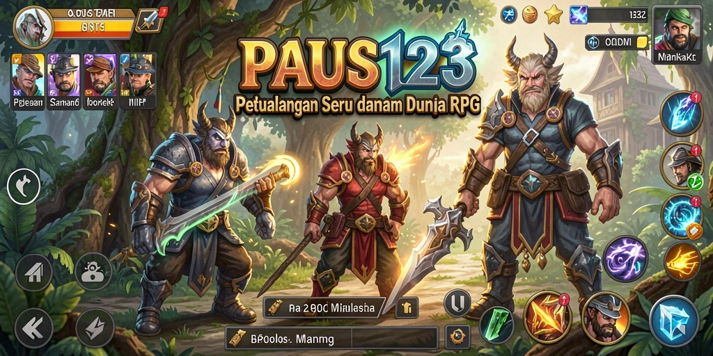 Gameplay mendalam dengan karakter unik dan pertarungan strategis.
