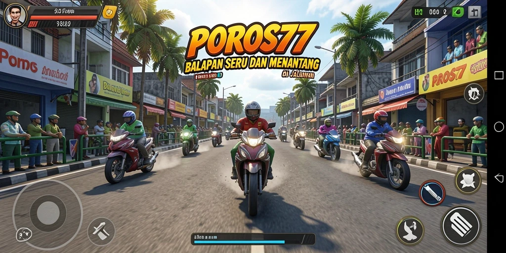 Tampilan gameplay seru dan mendebarkan di POROS77.