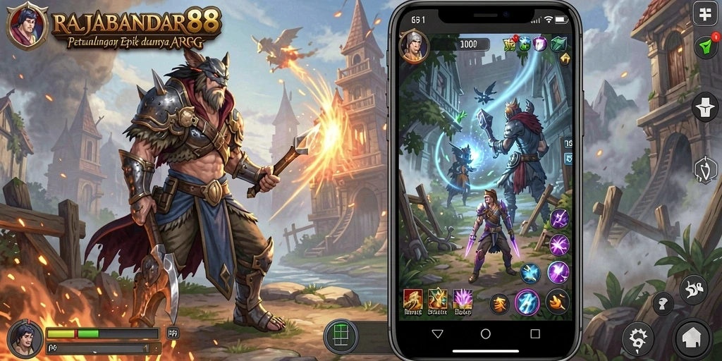 Tampilan aksi seru dalam gameplay RAJABANDAR88 yang mendebarkan.