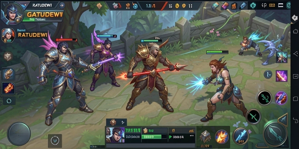 Tampilan gameplay seru dan grafis menawan pada RATUDEWI.