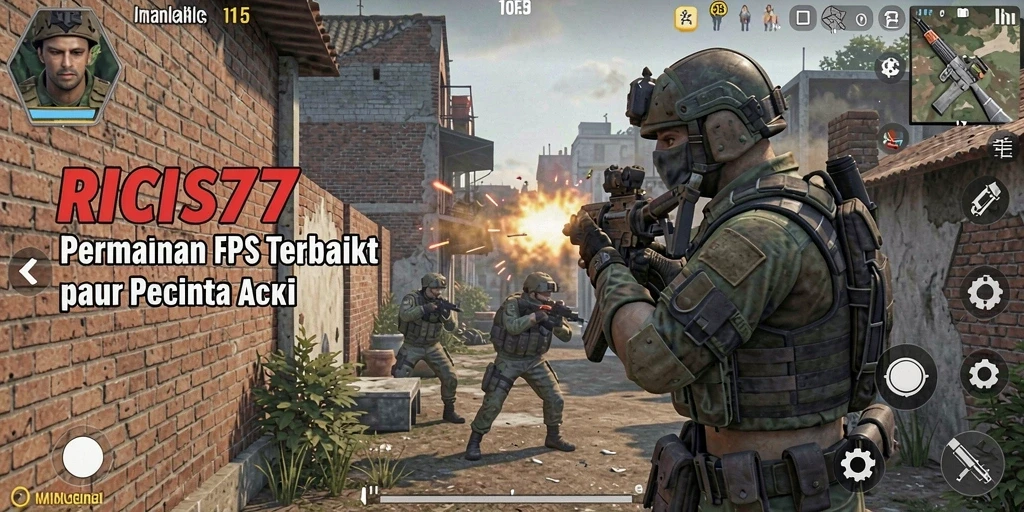 Tampilan gameplay seru dalam RICIS77 dengan aksi tembak-menembak intens.