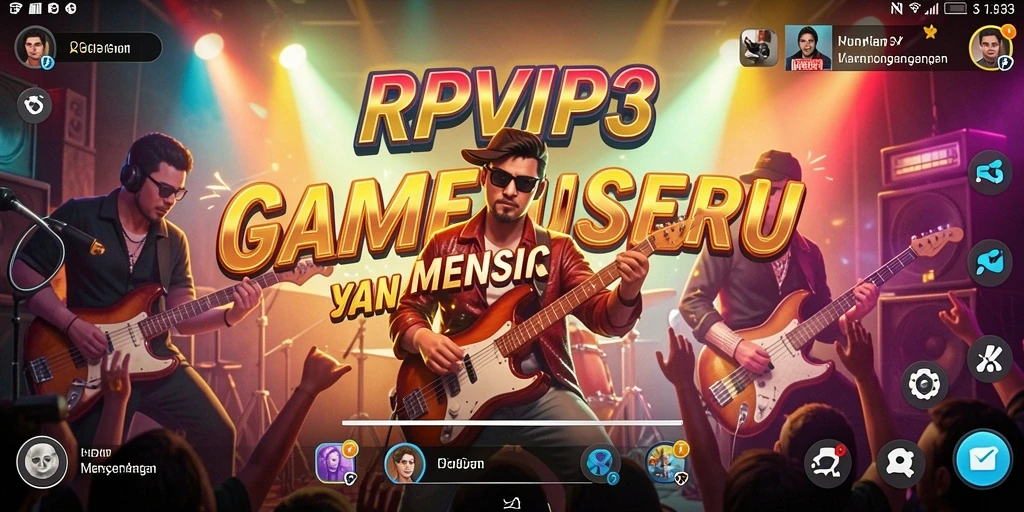 Screenshot RPVIP3 menampilkan gameplay seru dan interaktif dengan musik.