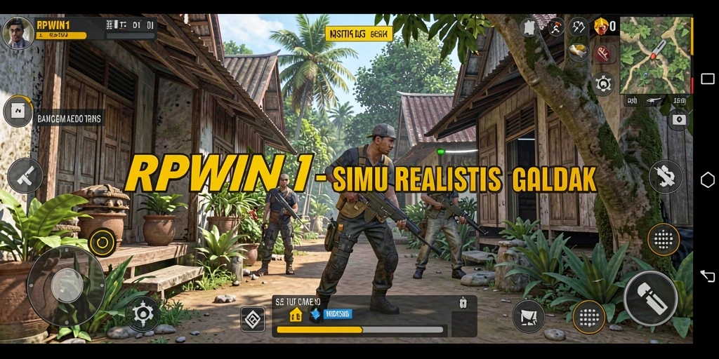 Tampilan gameplay RPWIN1 yang menggambarkan simulasi kehidupan yang realistis.
