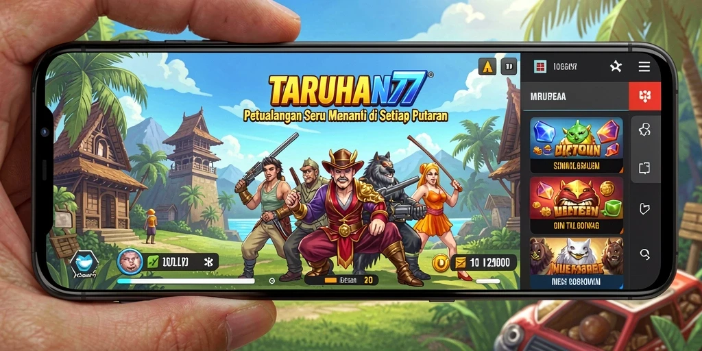 Tampilan gameplay seru TARUHAN77 yang penuh tantangan petualangan.