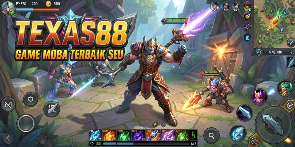 Tampilan gameplay TEXAS88 yang menegangkan dan seru di arena pertempuran.