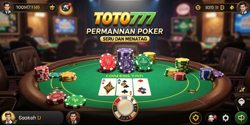 Tampilan gameplay seru saat bermain Poker di TOTO777.