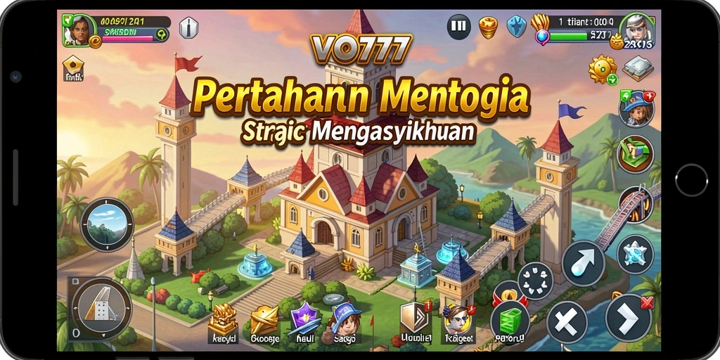 Tampilan gameplay <strong>VO777</strong> yang mendebarkan dalam pertempuran Tower Defense.