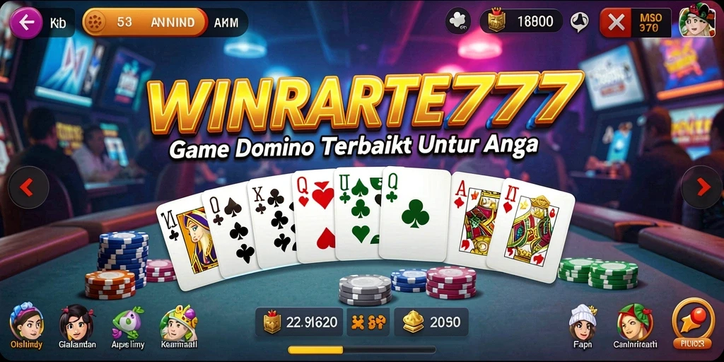 Tampilan gameplay menarik dari WINRATE777 dengan suasana Domino.