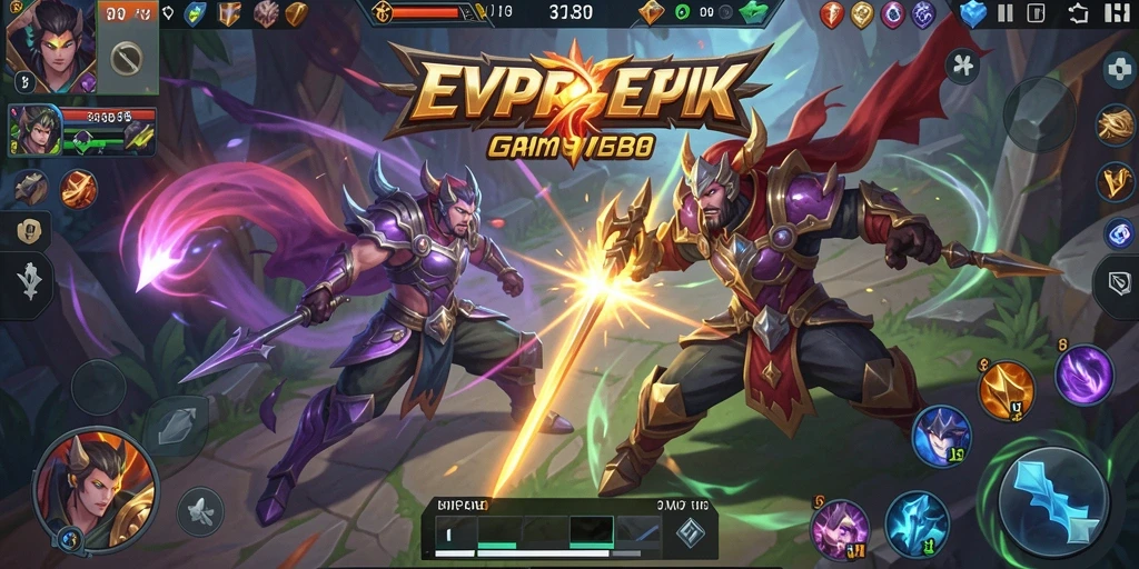 Tampilan gameplay seru di arena pertarungan MOBA WP888.