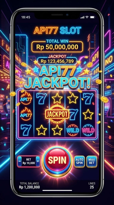 Tampilan antarmuka pengguna api77 yang menarik dan mudah digunakan.